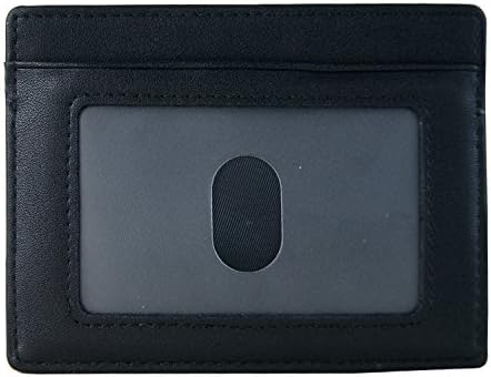 Aonal Mens Slim RFID Blocking Front Pocket Card Wallet Black