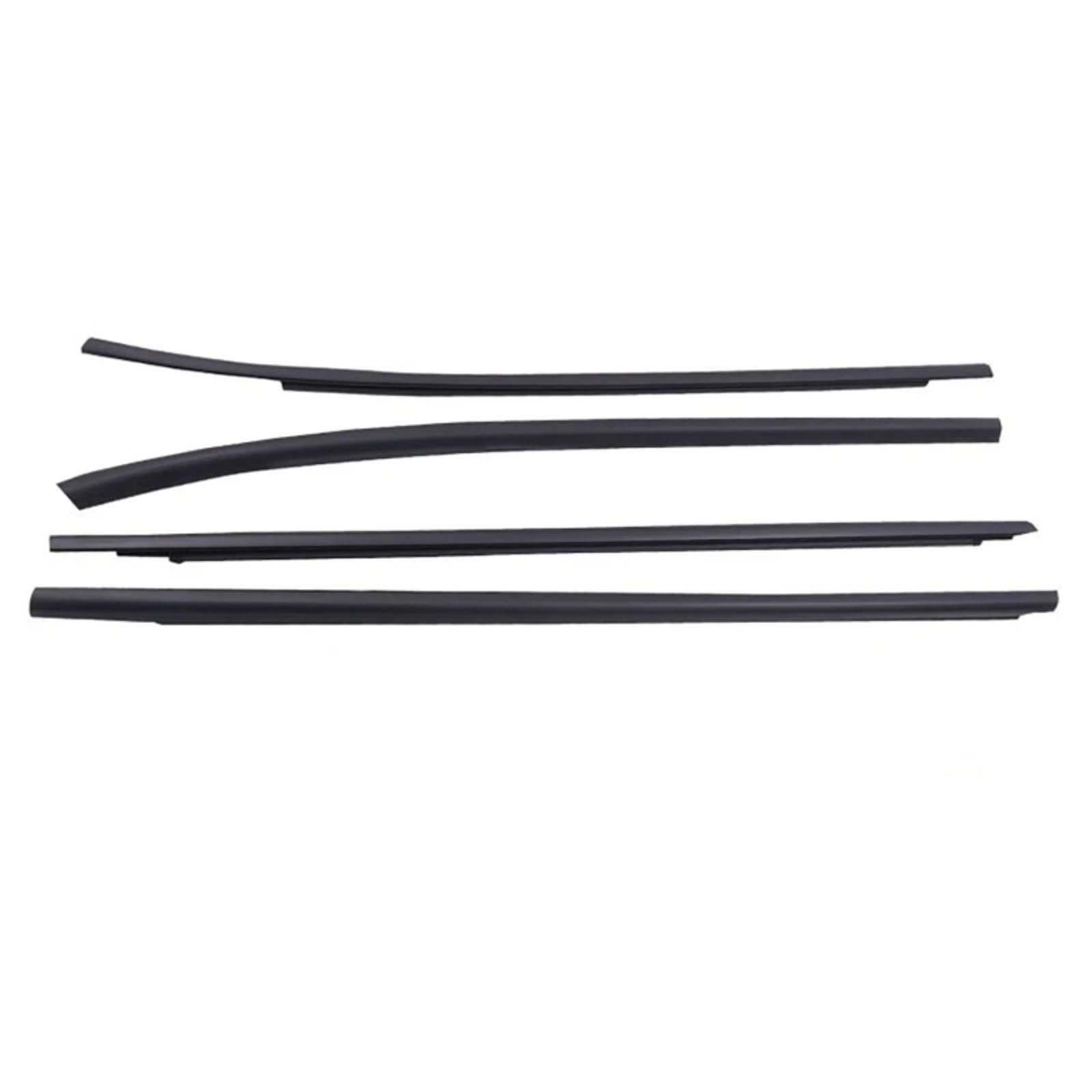 Glilar Black Automotive Window Seals Compatible With Hyundai For Ix35 2010-2015 4Pcs Car Window Weatherstrip Trims Side Door Glass Outer Sealing Belt 822102S000(Black)