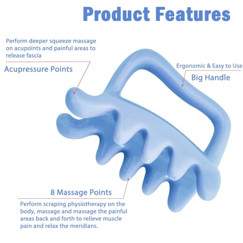 Image of Large Fascia Massage Blaster Tool for Cellulite, Myofascial Release, Muscle Knots, Trigger Points, Cellulite Massager Tool for Body Tension Relief Promote Lymphatic Circulation Blue