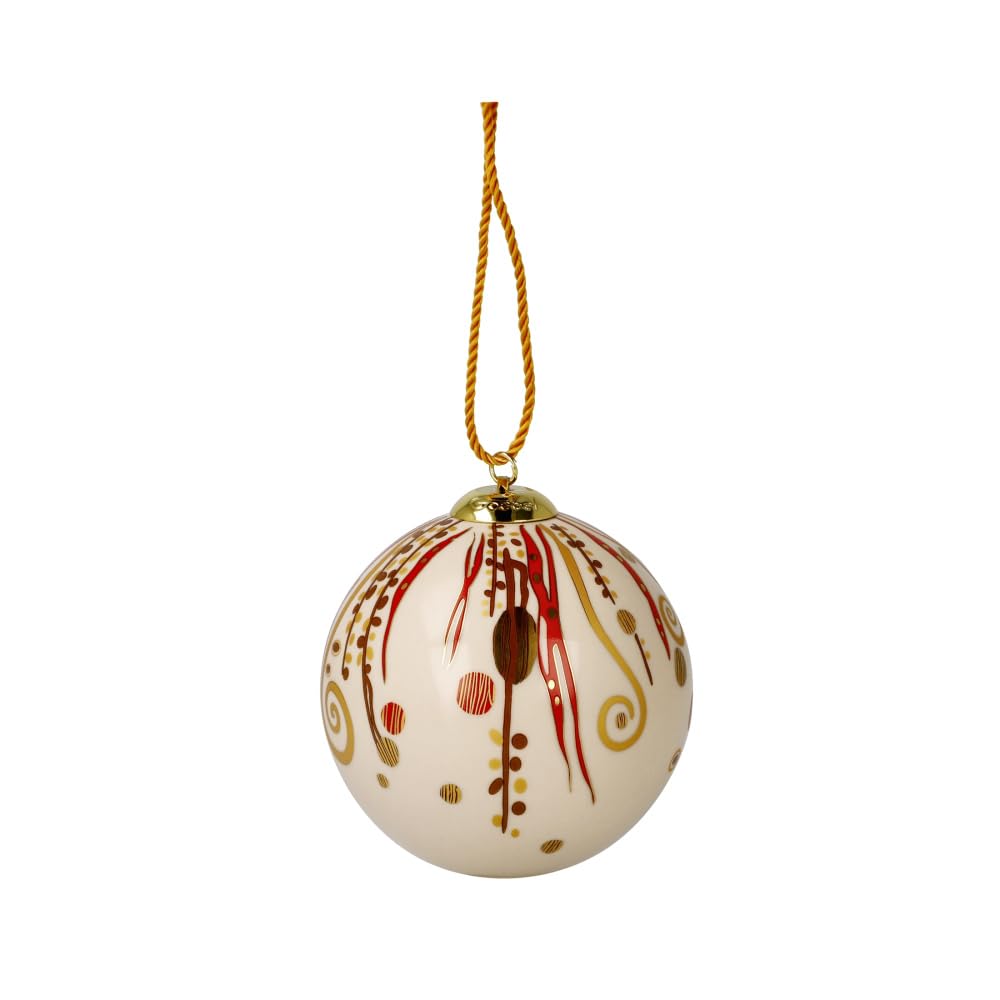 Goebel Sfera, Porcellana, Oro/Bianco, 7,5x7,5x7,5 cm