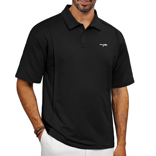 Camiseta polo para hombre Lexiart, corte holgado, manga corta, transpirable, con cuello, tallas M-3XL miniatura 1