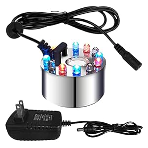 Halloween Party Minist Maker, 12 LED Mister Fogger Water Fontein Pond Mist Machine Verstuiver Luchtbevochtiger voor…