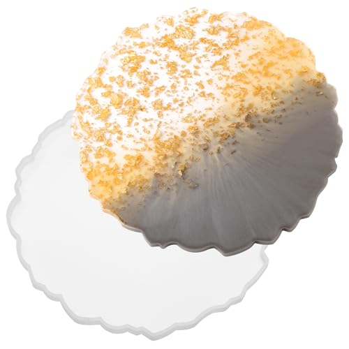 Luxeu Moule Resine Epoxy Plateau, Moule Silicone Resine Epoxy Grand, Réutilisable et Lavable, pour Rravaux Bricolage, Assiettes à Fruits, Assiettes à...