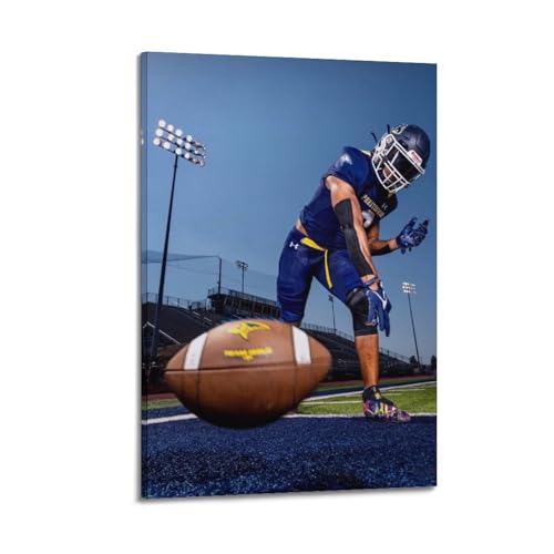Poster football sur toile avec cadre idée cadeau passionné ballon rond