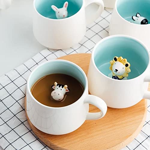 NymphFable 3D Taza Vaca Taza Te 360ml Taza Cafe Taza Animal con Mango Regalo Cumpleaños Original y Gracioso - Imagen 8