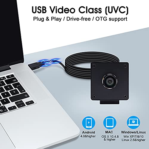Image of SVPRO 4K USB Camera Autofocus Video Camera UHD 3840x2160 with Metal Box for Pro Streaming /Online Course /Industrial Use,100 Degree Non-Distortion Wide Angle PC Computer Camera for PC Laptop