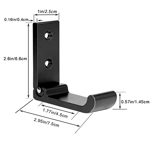 Msbong Folding Coat Hooks, 6Pcs Matte Black Wall Hooks For Hanging Coat Hooks Hardware No Rust Heavy Duty Aluminum Alloy Hooks Wall Mounted With Screws For Keys, Towel, Hat, Bags #TOP1