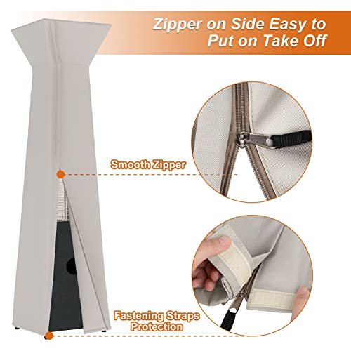 MR. COVER Pyramid Patio Heater Cover for Hiland, Outdoor Cover Waterproof, Propane Heater Heavy Duty with Zipper, 21W x 21D x 90H - Thumbnail 4