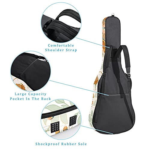 Housses et étuis pour guitare, Housse pour guitare classique Housse pour guitare classique , Fleurs marron abstraites - Les Beatles, Paul McCartney, John Lennon, RIngo Starr, George Harrison Housses et étuis pour guitare, Housse pour guitare classique Housse pour guitare classique , Fleurs marron abstraites – Image 4