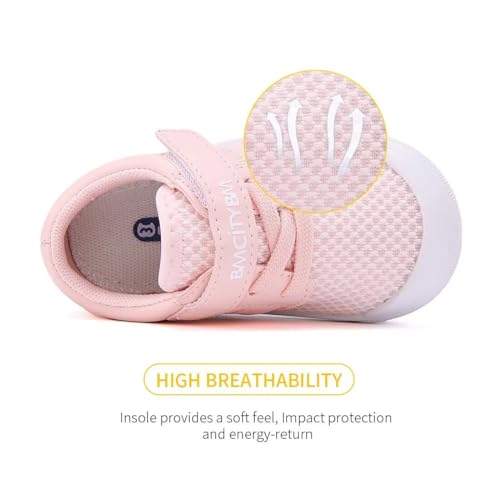 Image of BMCiTYBM Baby Sneakers Girls Boys Lightweight Breathable Mesh First Walkers Shoes 6-24 Months