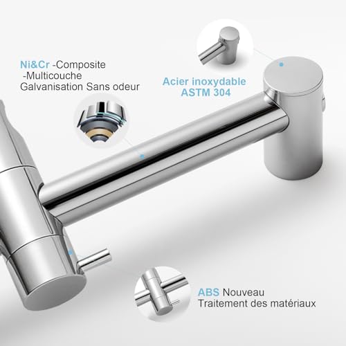 Barre de douche inox 60 cm réglable 360° OFFO