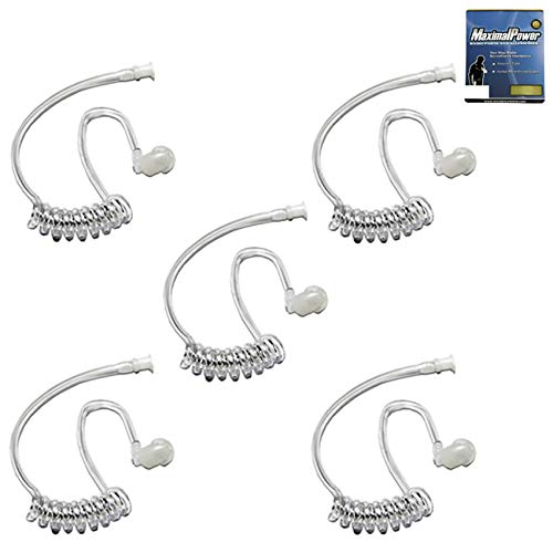 Pack of 5 - Twist On Replacement Acoustic Tube for 2-Way Radio Headsets by MaximalPower
