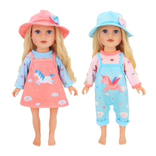 Neuytiky Ropa Nenuco 2 Piezas Conjunto de Ropa para Muñecas Bebé 36 cm, Vestidos para Nenuco, Juego de Disfraz para Niñas 3+ Años (Muñeca no Incluida)