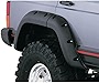 Bushwacker Jeep Cutout Pocket/Rivet Style Rear Fender Flares | 2-Piece Set, Black, Textured Finish | 10036-07 | Fits 1984-2001 Jeep Cherokee, 4-Door Sport