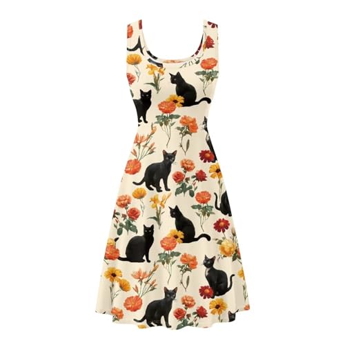 Image of Renewold Women's Sleeveless Tank Dress with Pockets, Casual Scoop Neck A-Line Sundress for Summer, Travel and Vacation
