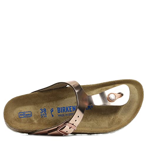 Image of Birkenstock Women's Gizeh Leder Softfootbed Flip Flops, Brown (Metallic Copper 10544), 3.5 UK