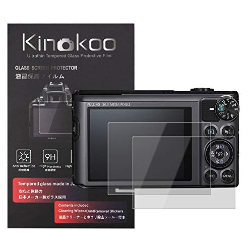 kinokoo Película de Vidrio Templado para Canon PowerShot SX720 HS/SX710 HS/SX620 HS/SX610 HS Crystal Clear Film Protector de Pantalla Canon SX720 sin Burbujas/antiarañazos (Paquete de 2)