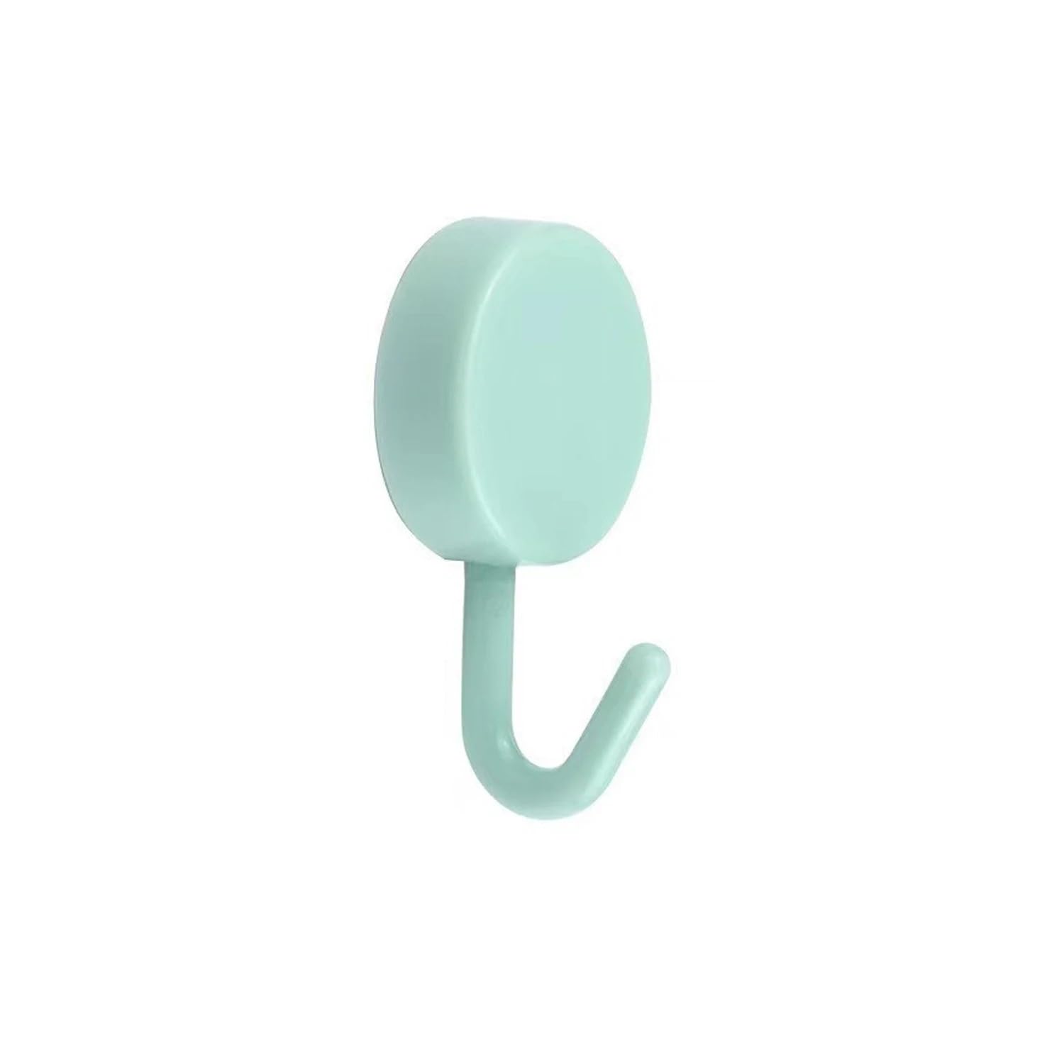 Xinxiyuan Blue 10Pcs Round Macaron Color Self-Adhesive Wall Hooks Practical, Decoration Key Towel Brackets(Blue)