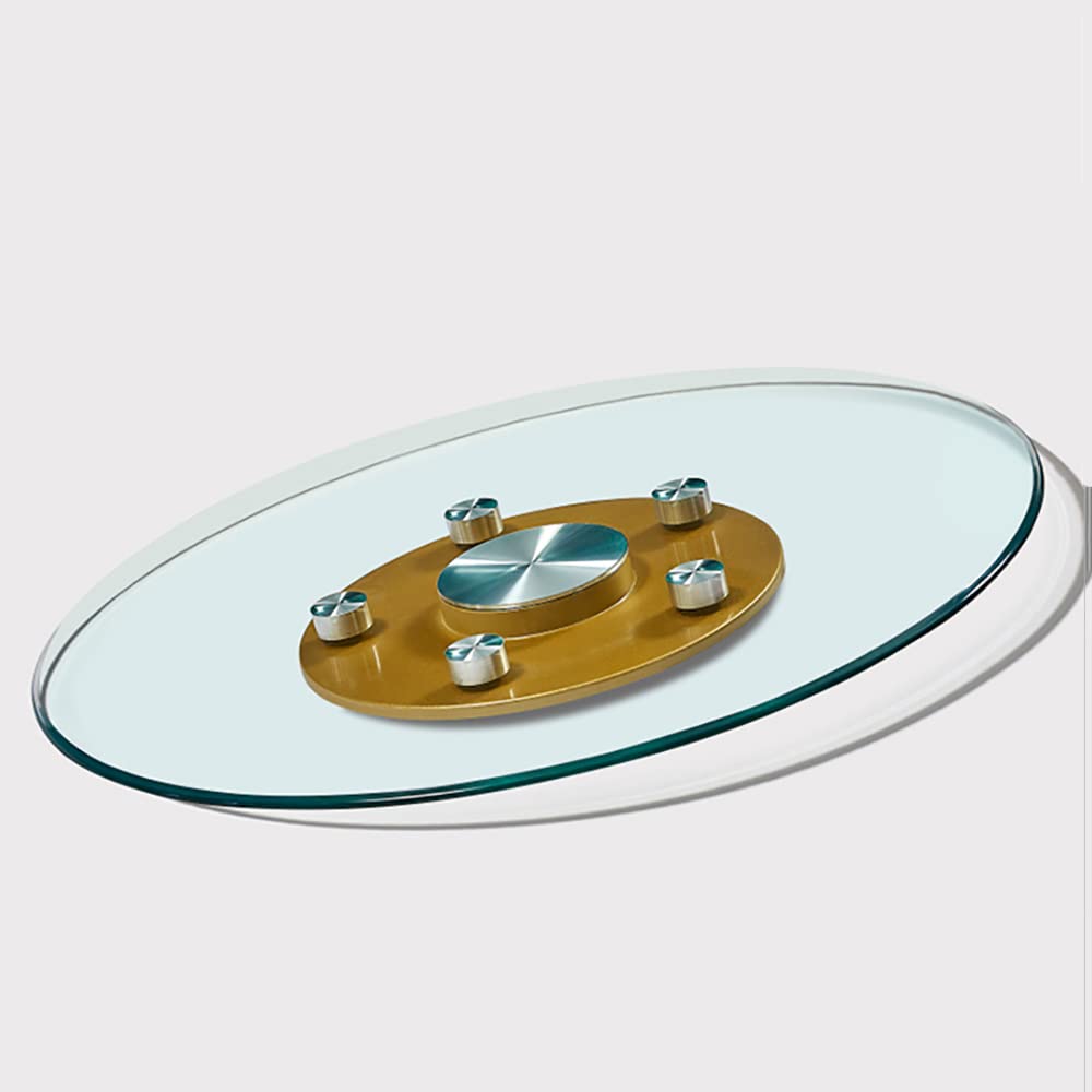 Plateau de service rotatif en verre trempé haut de gamme pour grande table