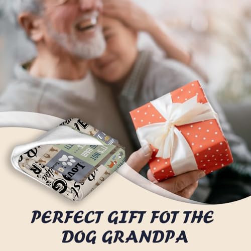 AJIIUSV Hunde-Opa-Geschenke für Männer, Geschenke für Hundeliebhaber, Hundeopa, Überwurfdecke, 127 x 152,4 cm, Geschenk für Hundeliebhaber, Geschenke für Hunde, Opa zum Vatertag, Hundebesitzer,