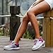 KVOTUU Womens Bowling Shoes Breathable Mesh Walking Shoes Comfortable Air Cushion Running Shoe Fashion Sneakers Lightweight Athletic Sneakers Casual Loafers Purple