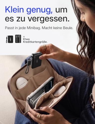 LISEN Mini Powerbank 10000 mAh Fast Charging 45W mit USB-C Kabel – Ansicht 5