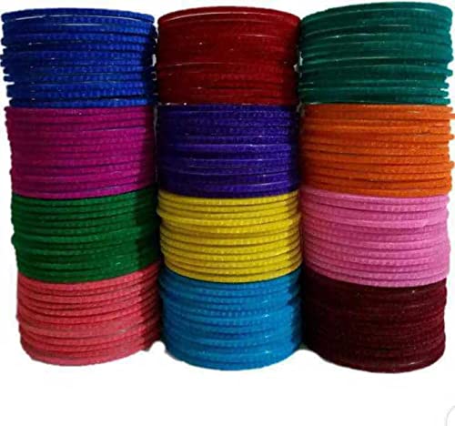Mahakal velvet bangle multicolour febric glass bangle for women & girls(pack of 144) (B09Q388ZYR) Amazon Price History, Amazon Price Tracker