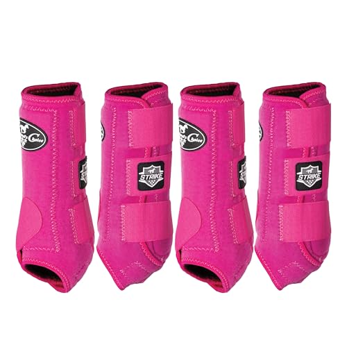 Professional's Choice Strike Sports Medicine Boot | All-in-One Solution to Impact Protection and Support | Raspberry Value 4-Pack Large