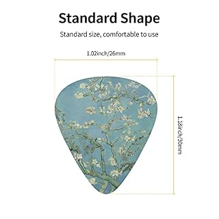 Ensemble de 12 médiators de guitare Cherry Plum Flowers pour guitare acoustique, guitare électrique, contrebasse… - Les Beatles, Paul McCartney, John Lennon, RIngo Starr, George Harrison Ensemble de 12 médiators de guitare Cherry Plum Flowers pour guitare acoustique, guitare électrique, contrebasse… – Image 4