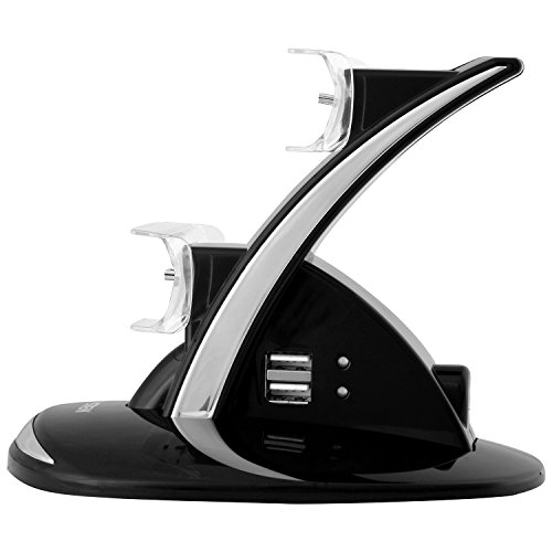 PS3 Controller Charger, Dual USB PS3 Controller Charging Station for Sony Playstation 3 / PS3 Slim / PS3 Controller Charging Dock Stand Station Compatible with PS3