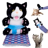 Cat Wrestling Glove Interactive Toys - Cat Wrestling Puppet Soft Interactive Toy, Cat Play Glove Kitty Gloves Puppet Wrestler, Cat Wrestling Toy Hand Puppets, Animal Plush Stuffed Toy Gifts for Kids