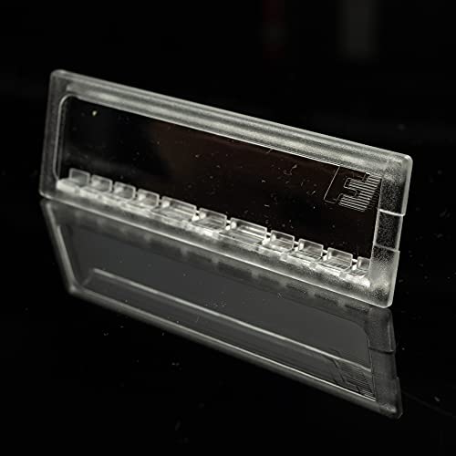 FELGNER Namensschild für JU Briefkästen | Außenmaß 67 x 22 mm | Stanzmaß 61 x 18 mm | Sichtfeld aus Plexiglas | Mit Schild-Einlage zum Beschriften | Baugleich mit JU Namensschild 21-255 | 10 Stück