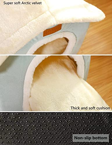 Dog House Indoor Memory Sponge, Foldable Dog House Kennel Bed Mat with Cushion for Small Medium Large Dogs Cats, Winter Warm Cat Nest Puppy Cave Sofa Pet Products (Small) - Image 4