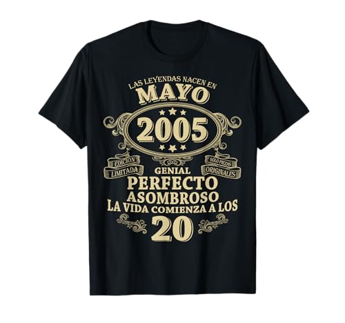 20th Birthday Legends Born in May 2005 T-Shirt