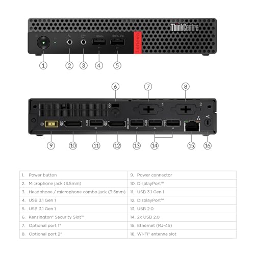 Mini ordinateur de bureau Lenovo M625q PC compact Windows 11 Pro SSD 256 Go 8 Go RAM