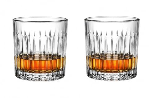 UTILIZZO E VERSATILITÀ: con una capacità di 300 ml, questi bicchieri sono ideali per degustazioni di whisky, cocktail e bevande miste, nonché per servire liquori e liquori. La loro versatilità li rende un elemento indispensabile di qualsiasi bar o cucina, in quanto possono essere utilizzati per diverse bevande e occasioni.