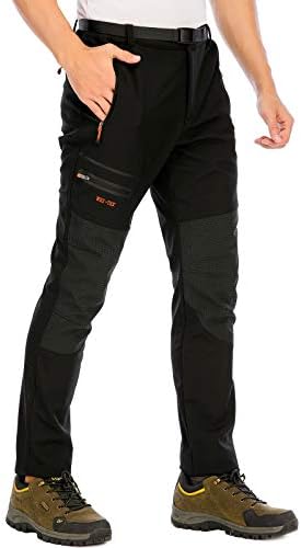 Pantalones Trekking Hombre Impermeables Pantalones de Trabajo Termicos Montaña Senderismo Esqui Snowboard Invierno Polar Forrado Aire Libre