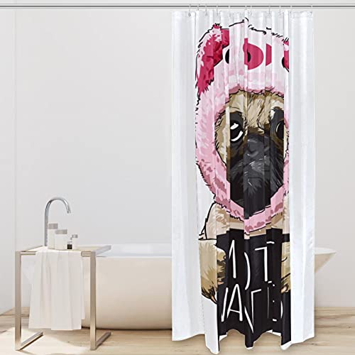 Rideau de douche carlin et cochon imperméable 183x183 cm