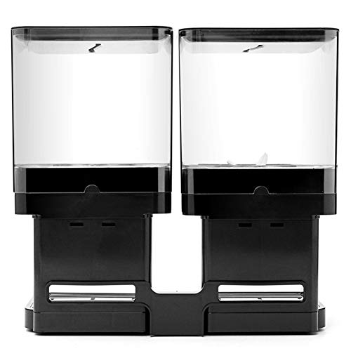 Dispensador de alimentos secos doble blanco de 17.5 oz para cocina 6