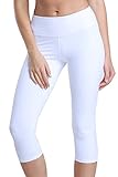 Lulugym Yoga Pant Tummy Control Running Capris Stretch Workout Leggings