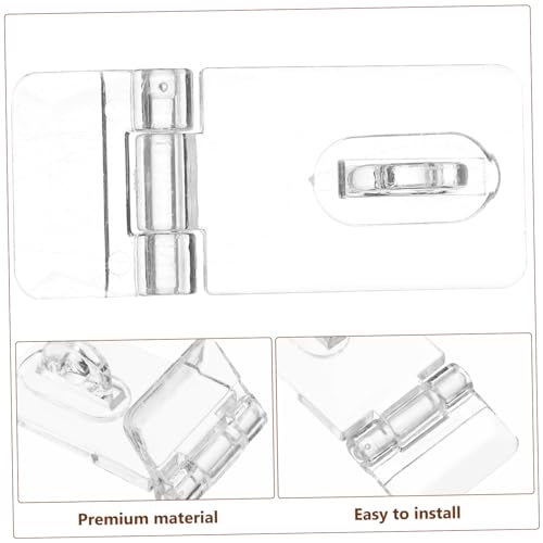 Image of DOITOOL Sets Acrylic Latch Buckle Lock for Jewelry Box Flat Mount Hinge Lock Small Jewelry Box Hinges and Latches