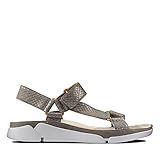Clarks Tri Sporty Sandalias de Talón Abierto Mujer, Beige (Sage Snake Sage Snake), 38 EU