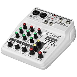 geluidsversterker Sound Card Mixing Console Digital 4 Kanalen Bluetooth O Mixer USB-ingang 48V Power for muziekopname