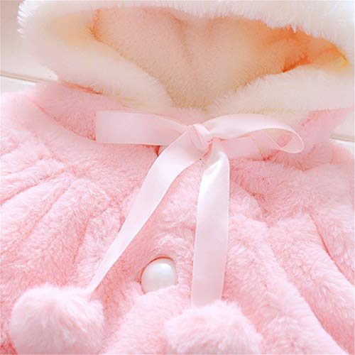 Newborn Infant Baby Girl Faux Fur Warm Winter Hooded Cape Cloak Hoodie Coat Jacket Thick Warm Clothes Cardigan Outwear 0~36 M - Image 6