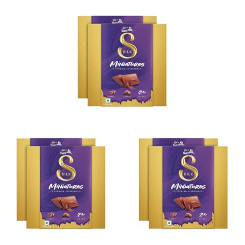 Image of Cadbury Dairy Milk Silk Miniatures Premium Assorted Chocolate Gift pack, 90 g (Pack of 6)