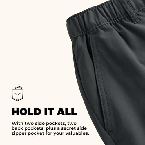 Image of Chubbies Everywear Men's Shorts - Mens Shorts Casual 6in Inseam, Elastic Waist, Water-Resistant, Zipper Pocket
