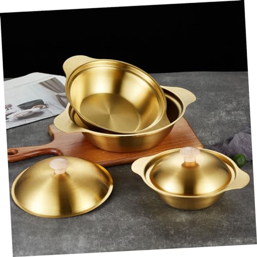 Olla con mango doble de acero inoxidable para cocina miniatura 6