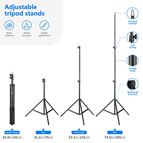 Neewer 2 Packs P200 RGB LED Video Light Battery Kit with APP Control - CRI97+ 360°Full Color RGB Light Preset 9 Scenes with U-Bracket/Barndoor/LED Display/for YouTube, Outdoor Photography