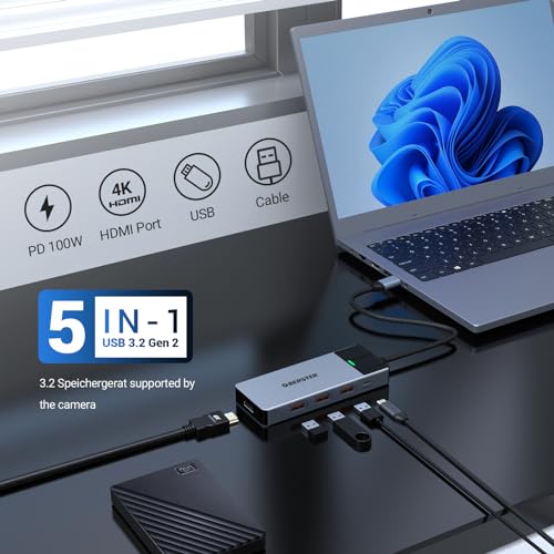 Hub C USB OBERSTER adaptador tipo C con tres puertos USB 3.2 para Mac Air 4