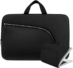 Capa Notebook 15.6 Polegadas Impermeável com Alça e Bolso Leve Reforçada Ideal para Viagem Trabalho e Faculdade Neoprene Premium